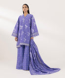 Sapphire  3 Piece Embroidered Jacquard Suit U3PEST24V514 Intermix Collection 2024