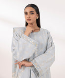 Sapphire  3 Piece Embroidered Jacquard Suit U3PEST24V515 Intermix Collection 2024