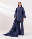 Sapphire  3 Piece Embroidered Jacquard Suit U3PEST24V520 Intermix Collection 2024