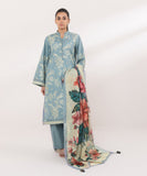 Sapphire  3 Piece Embroidered Cambric Suit U3PEST24V526 Intermix Collection 2024