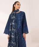 Sapphire  3 Piece Embroidered Cambric Suit U3PEST24V527 Intermix Collection 2024