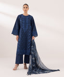 Sapphire 3 Piece Embroidered Cambric Suit U3PEST24V527 Intermix Collection 2024