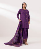 Sapphire  3 Piece Embroidered Dobby Suit U3PEST24V531 Intermix Collection 2024