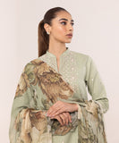 Sapphire  3 Piece Embroidered Cambric Suit U3PEST24V533 Intermix Collection 2024