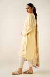 Zeen Woman WAM24155 Lemon Yellow Lawn Prets 2024