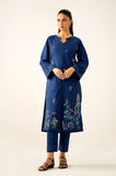 Zeen Woman WAM24189 Navy Blue Lawn Prets 2024