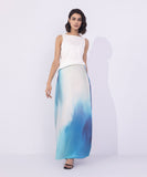 Sapphire Printed Satin Skirt WBTMS25V2015 West RTW 2025