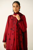 Zeen Woman WLM34337 Maroon Lawn Prets 2024