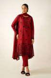 Zeen Woman WLM34337 Maroon Lawn Prets 2024