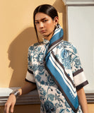 Sapphire Square Print Satin Scarf WSCF25V20001 West RTW 2025
