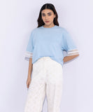 Sapphire Lace Trim T-Shirt WTOPS25V2002 West RTW 2025