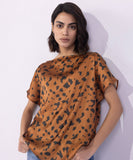 Sapphire Animal Print Satin Top WTOPS25V2006 West RTW 2025