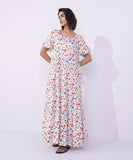 Sapphire Floral Print Tier Dress WTOPS25V2013 West RTW 2025