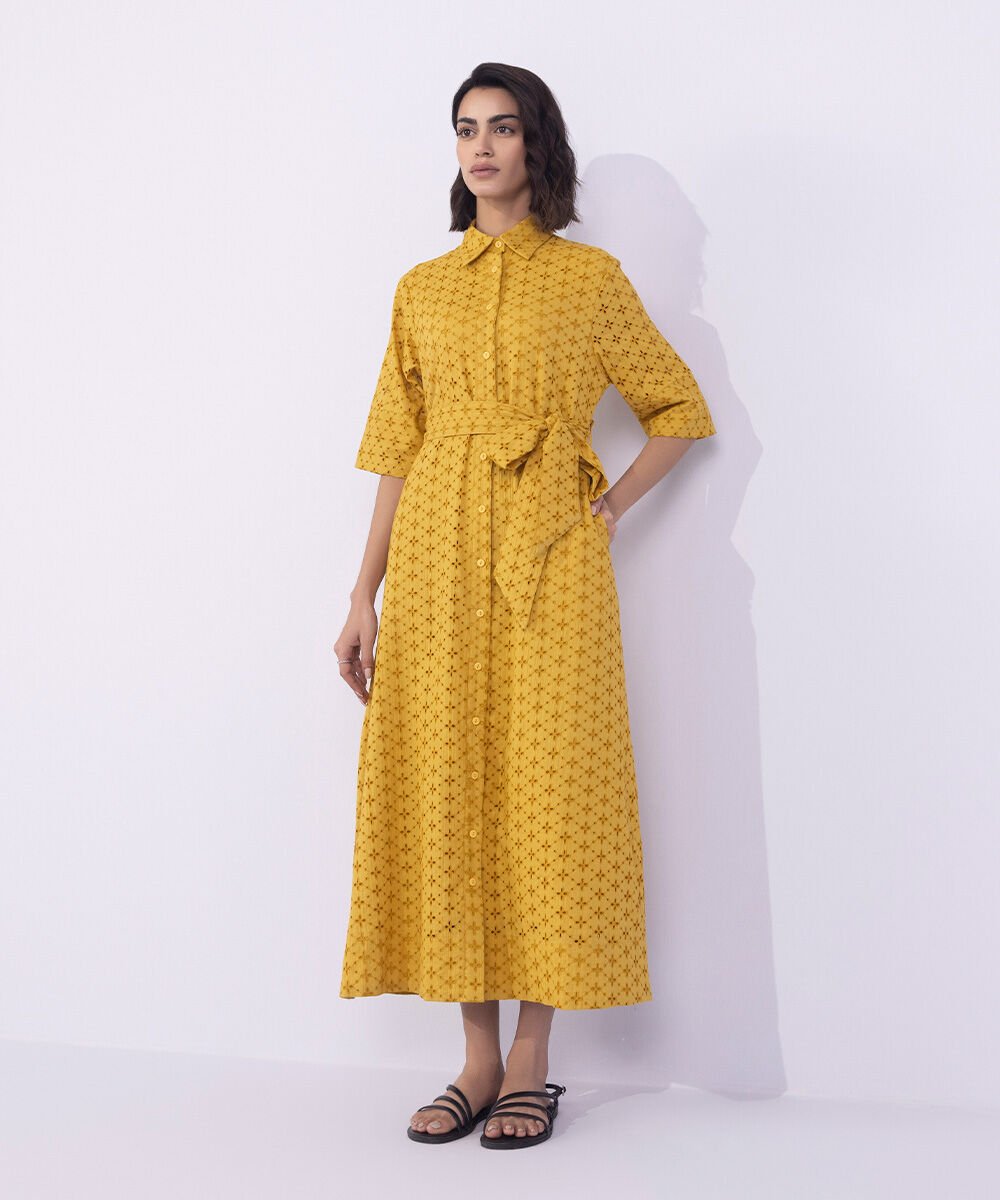 Sapphire Embroidered Dress With Belt WTOPS25V2018 West RTW 2025 – Sara  Clothes