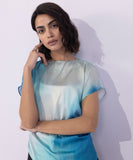 Sapphire Printed Satin Top WTOPS25V2061 West RTW 2025