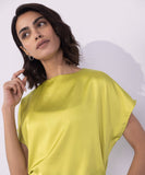 Sapphire Satin Top With Cinched Waist WTOPS25V2066 West RTW 2025