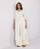 Sapphire Linen Blend Striped Dress WTOPS25V3008 West RTW 2025