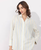 Sapphire Linen Blend Shirt With Gazette Detail WTOPS25V3023 West RTW 2025