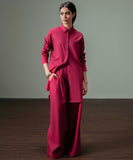 Sapphire Long Linen Blend Shirt WTOPS25V3024 West RTW 2025