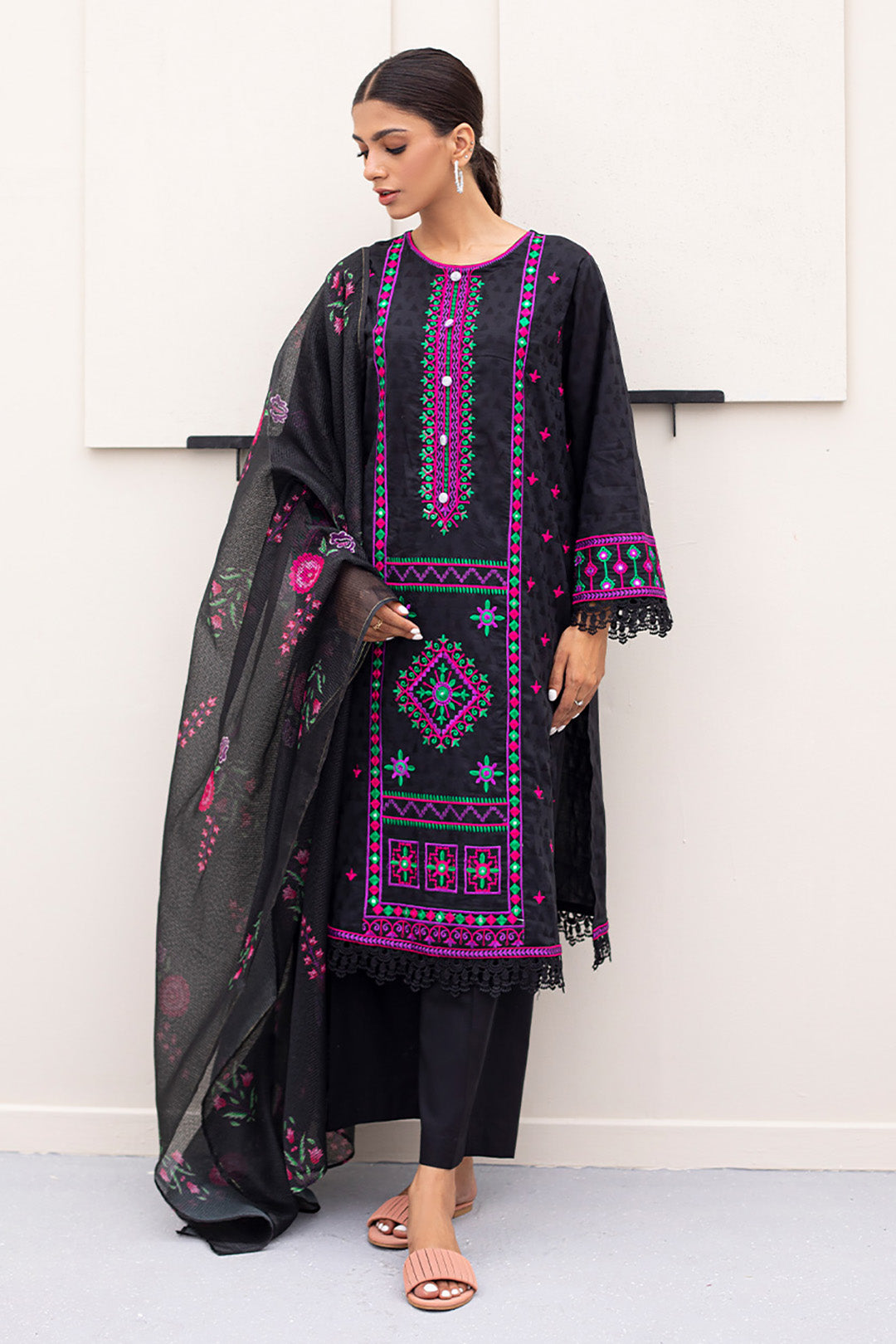 Zellbury Embroidered Shirt Shalwar Dupatta - 0366 Signature Summer Collection 2024