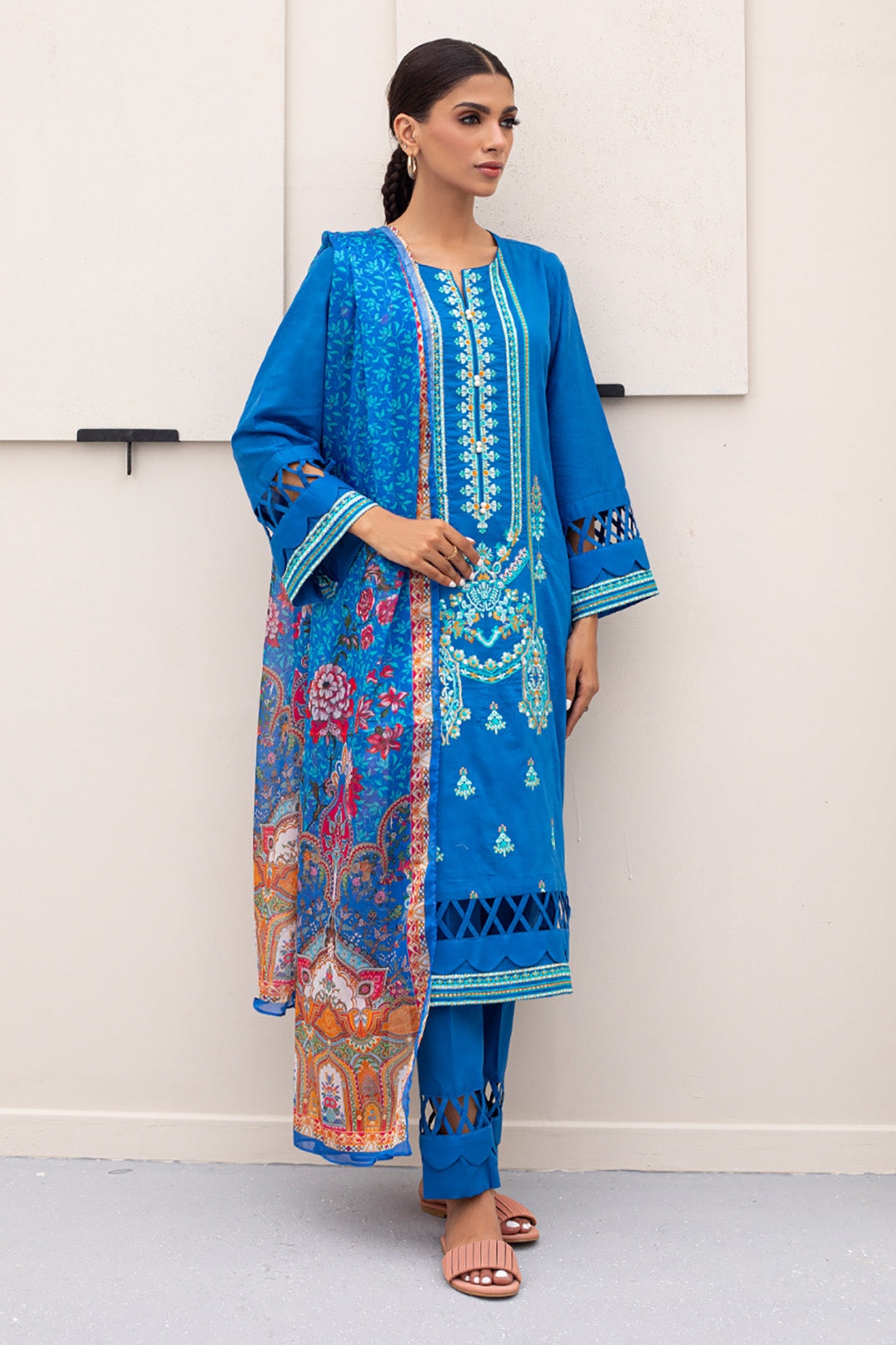 Zellbury Embroidered Shirt Shalwar Dupatta - 0435 Signature Summer Collection 2024