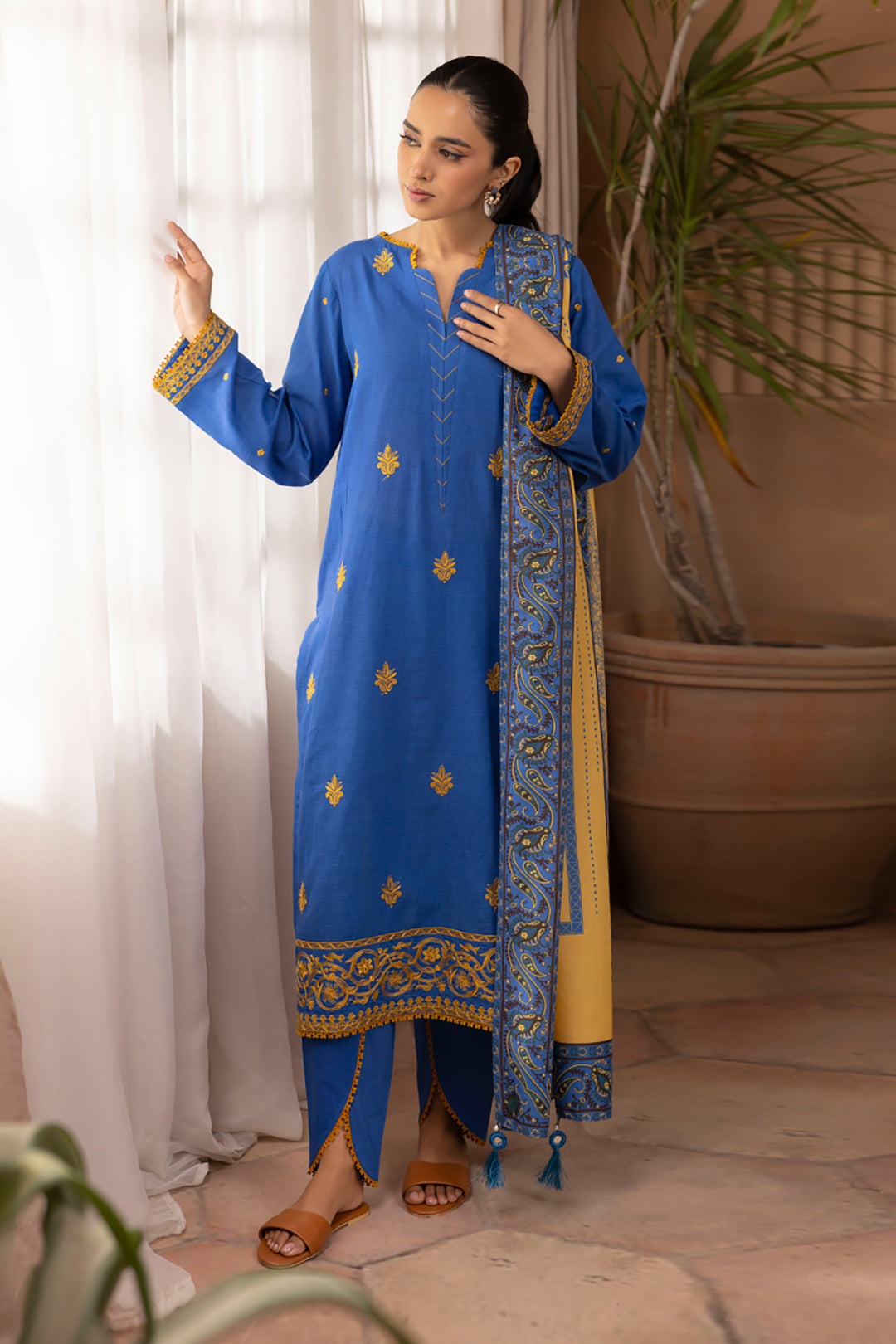 Zellbury Embroidered Shirt Shalwar Dupatta - 1121 Signature Summer Collection 2024