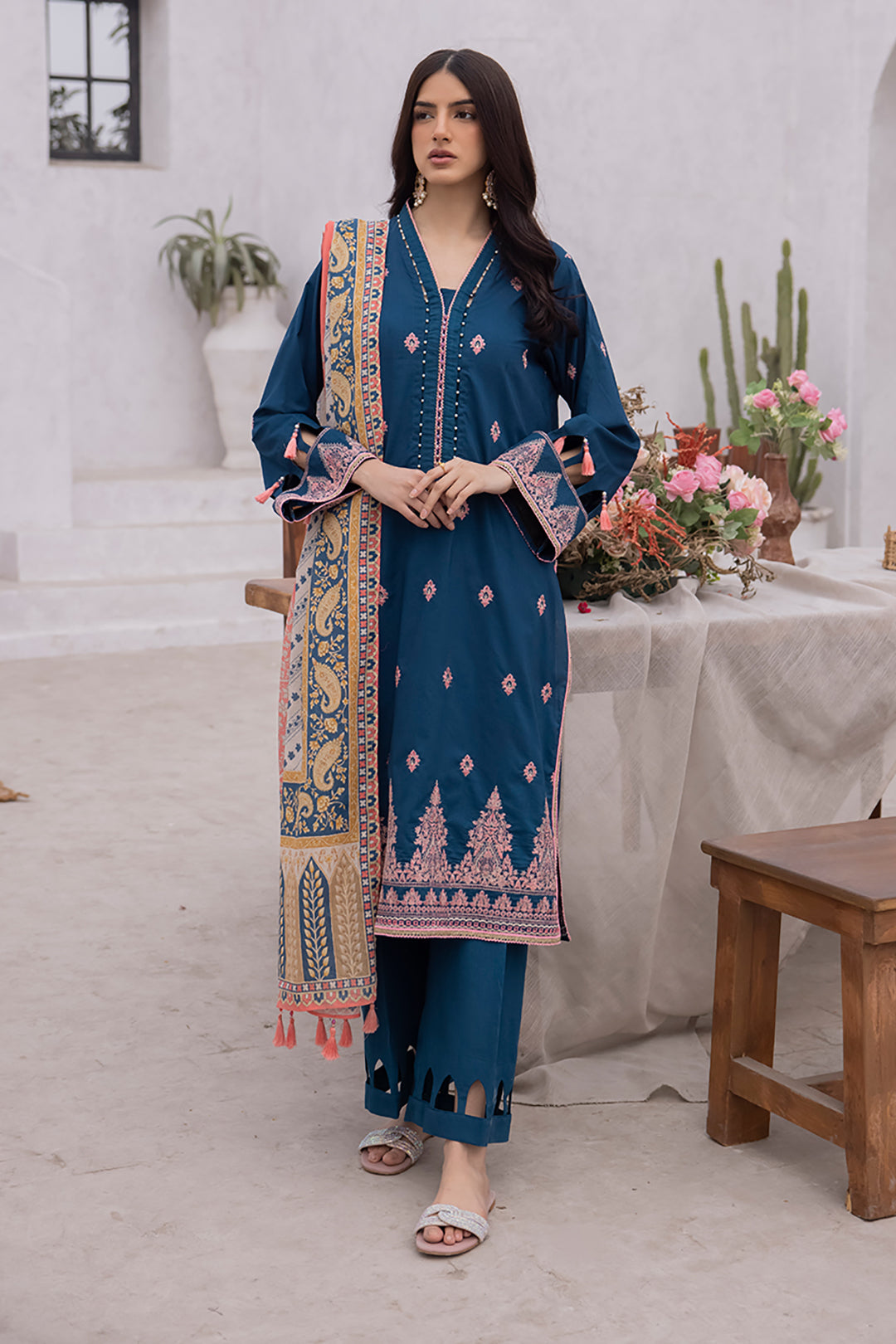 Zellbury Embroidered Shirt Shalwar Dupatta - 1127 Signature Summer Collection 2024