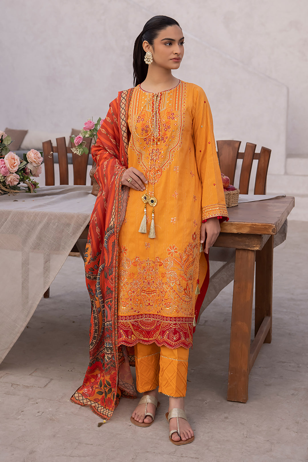 Zellbury Embroidered Shirt Shalwar Dupatta - 1149 Signature Summer Collection 2024