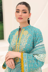 Zellburry Embroidered Shirt Shalwar Dupatta - 1253 Essential Summer Lawn Collection 2024