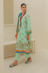 Zellburry Embroidered Shirt Shalwar Dupatta - 1255 Essential Summer Lawn Collection 2024