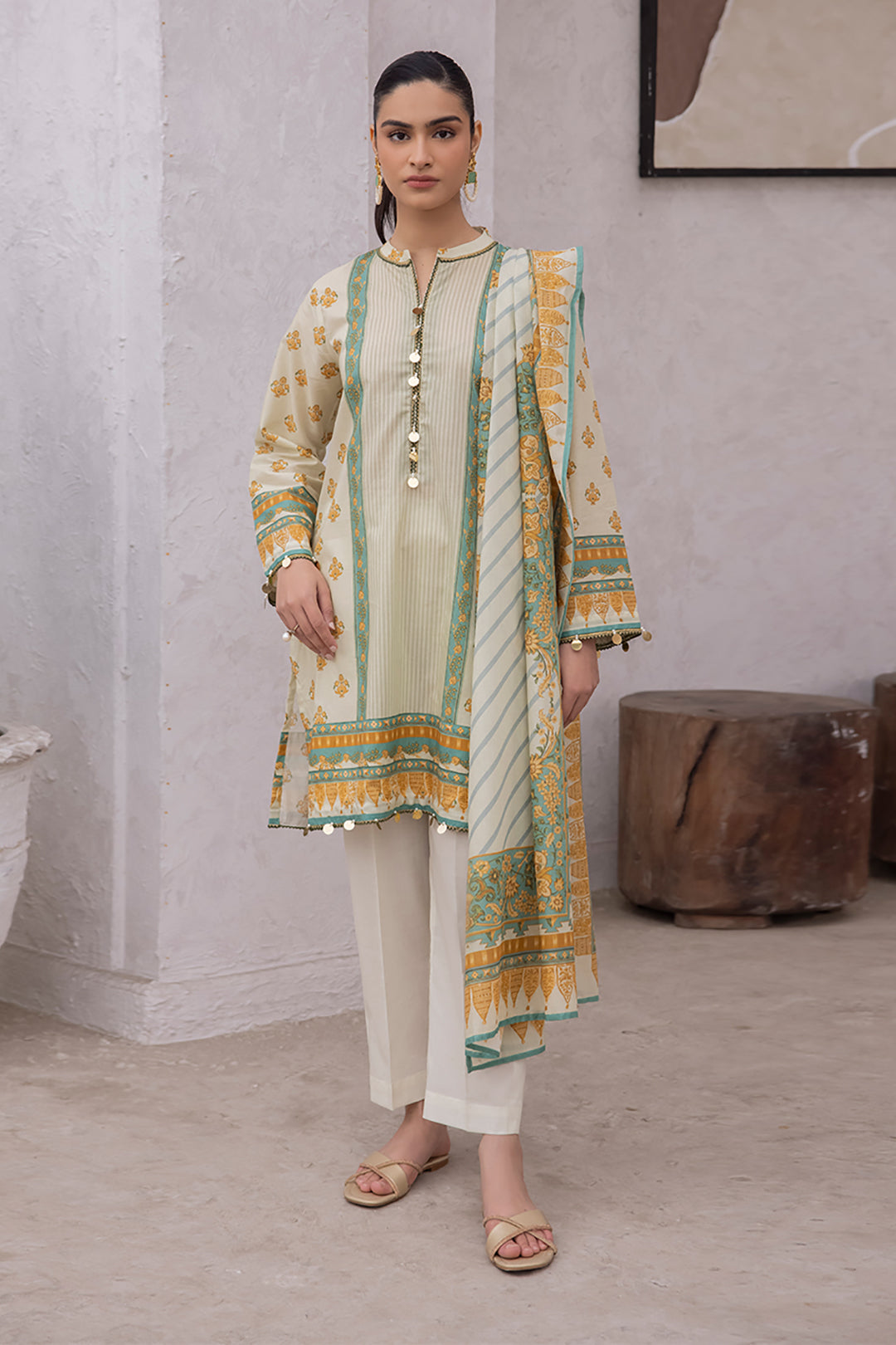 Zellburry Shirt Dupatta - 1615 Essential Summer Lawn Collection 2024