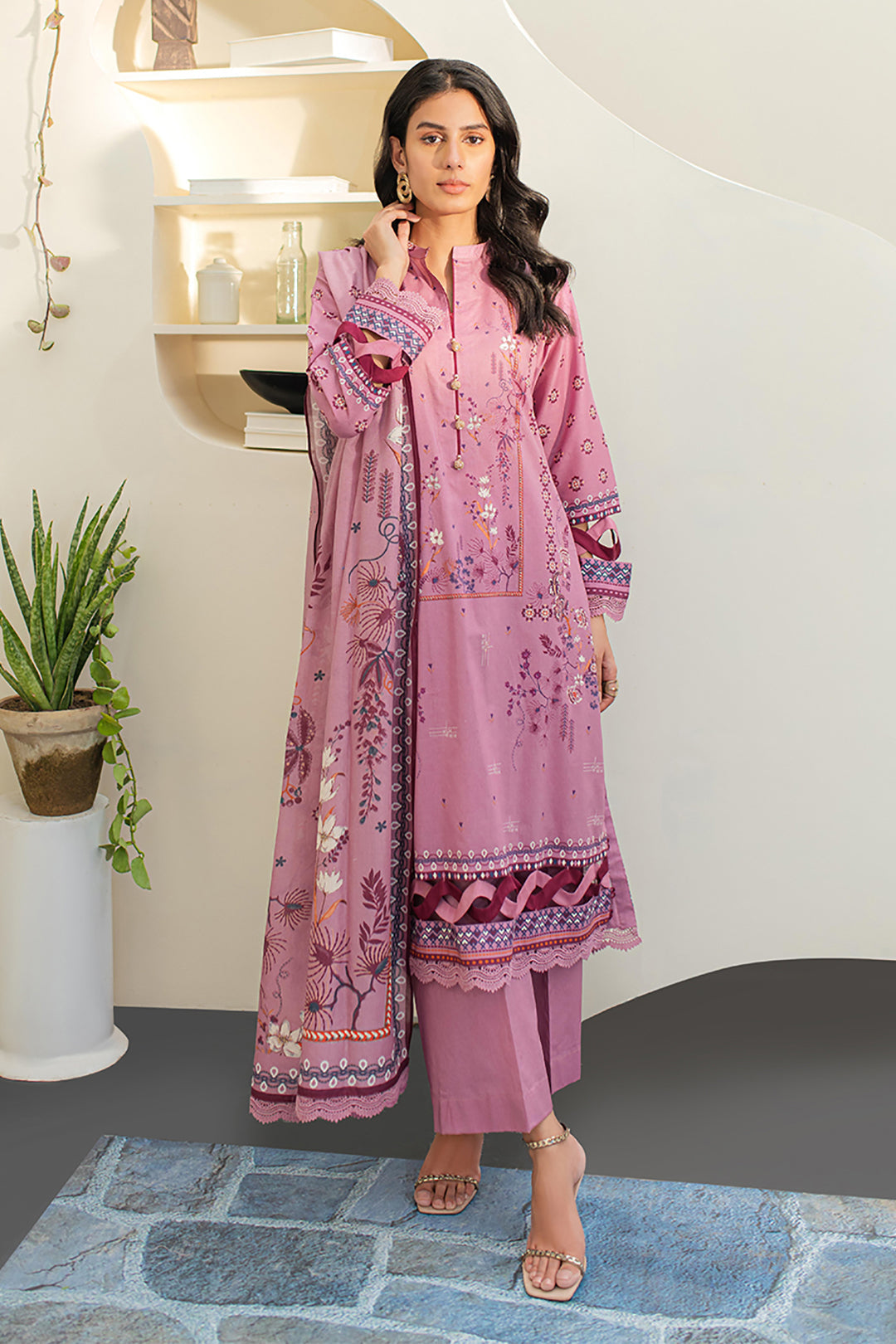 Zellburry Shirt Dupatta - 1647 Essential Summer Lawn Collection 2024