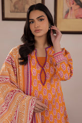 Zellburry Shirt Shalwar Dupatta - 1051 Essential Summer Lawn Collection 2024