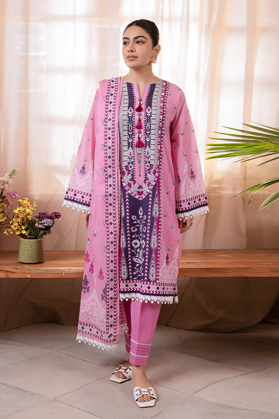 Zellburry Shirt Shalwar Dupatta - 1068 Essential Summer Lawn Collection 2024