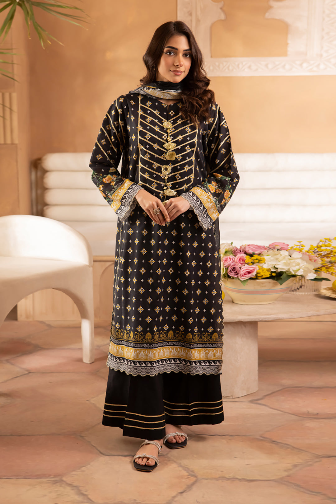 Zellburry Shirt Shalwar Dupatta - 1081 Essential Summer Lawn Collection 2024