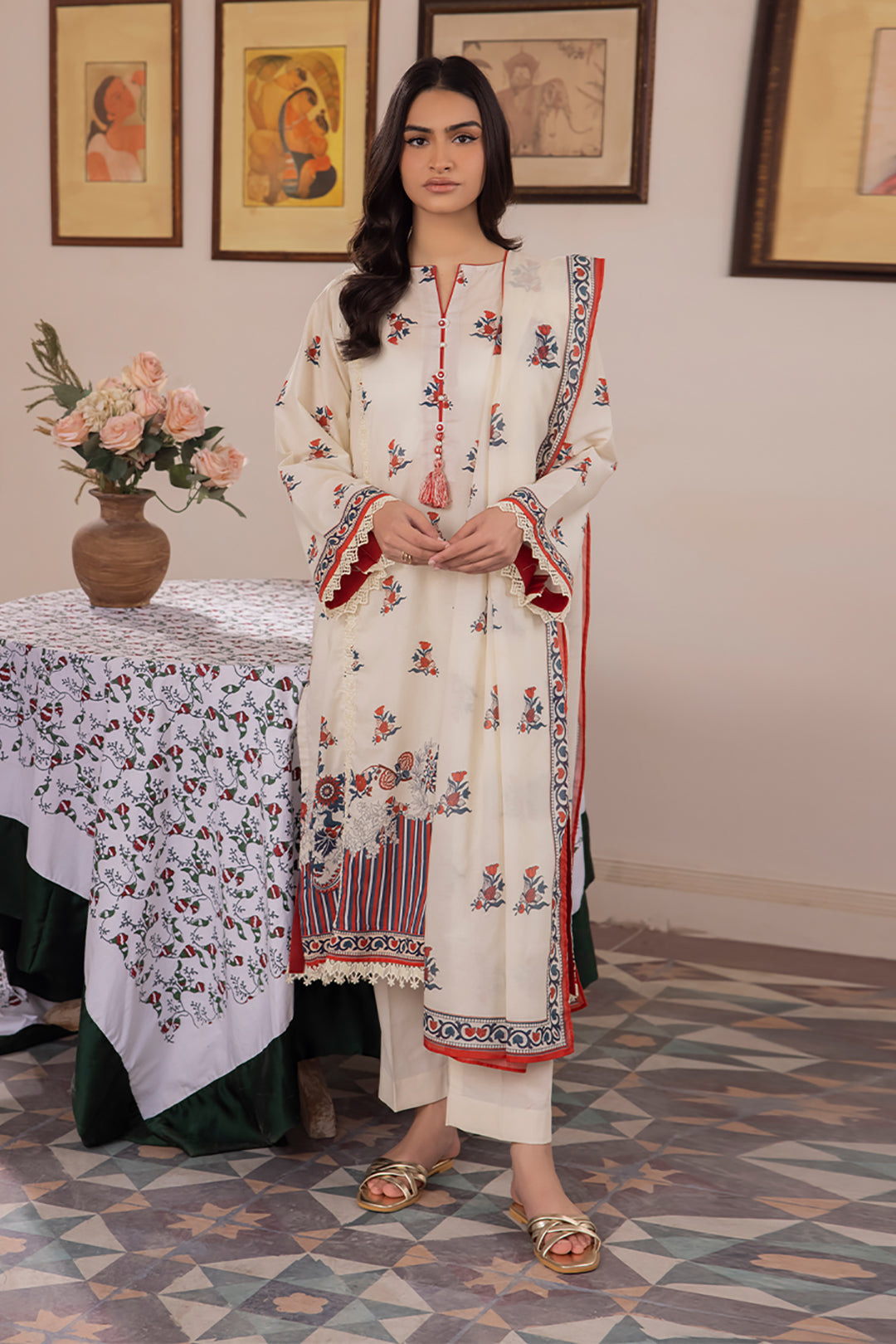 Zellburry Shirt Shalwar Dupatta - 1082 Essential Summer Lawn Collection 2024