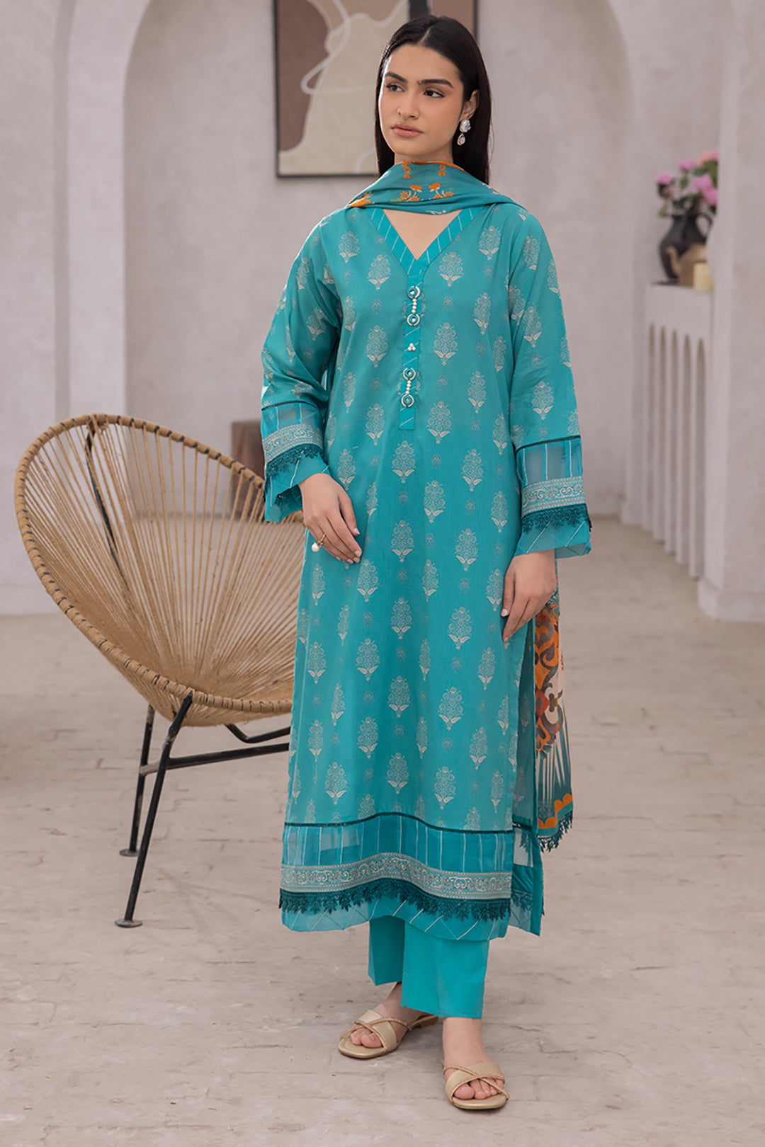 Zellburry Shirt Shalwar Dupatta - 1088 Essential Summer Lawn Collection 2024