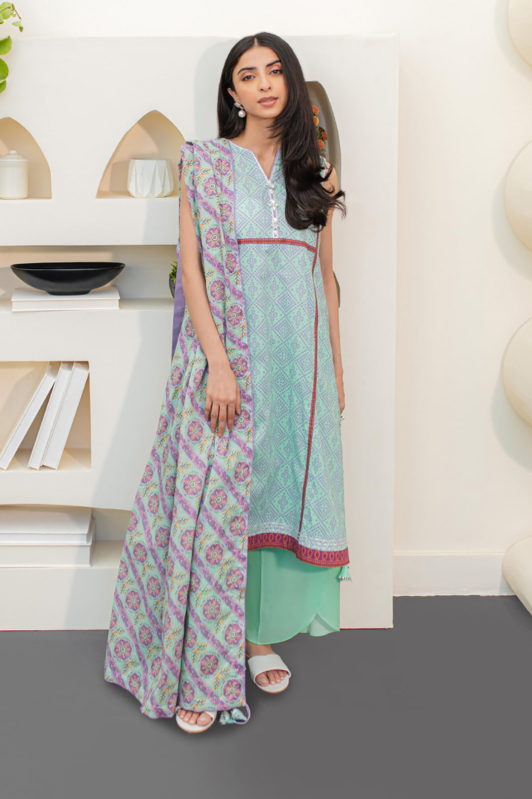 Zellburry Shirt Shalwar Dupatta - 1190 Essential Summer Lawn Collection 2024