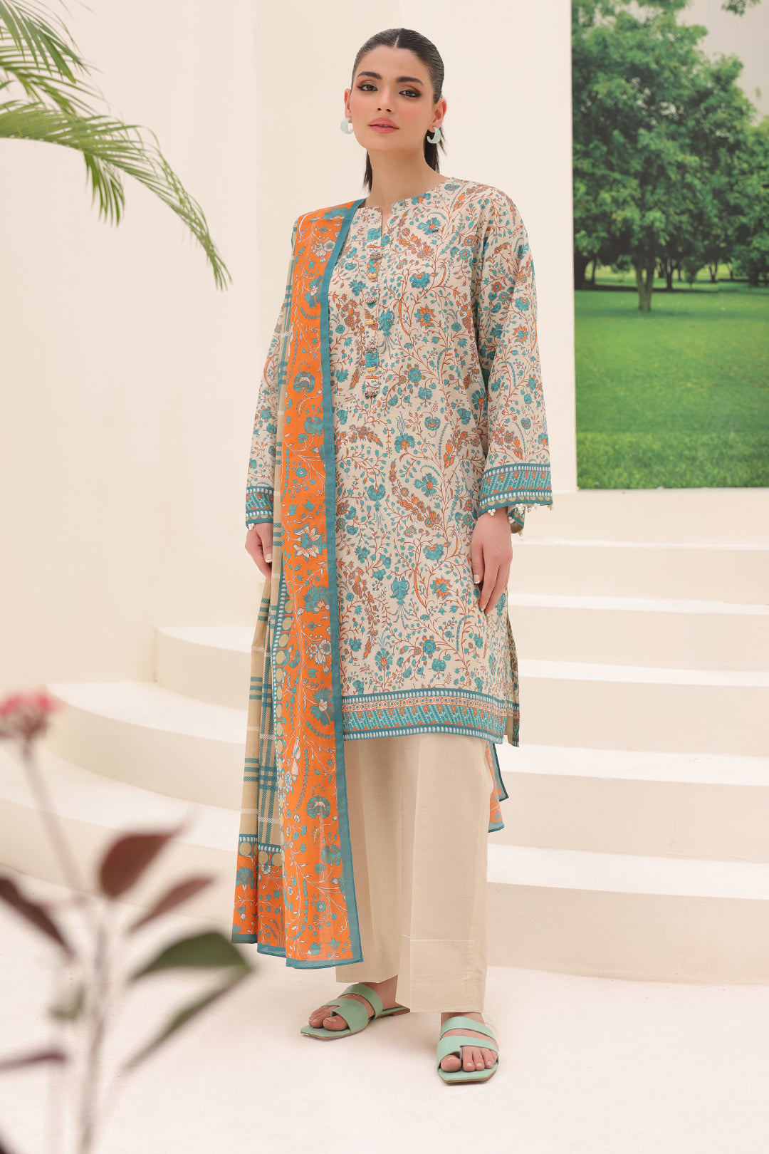 Zellburry Shirt Shalwar Dupatta - 1211 Essential Summer Lawn Collection 2024