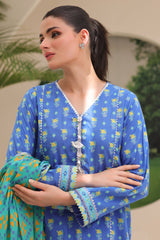 Zellburry Shirt Shalwar Dupatta - 1228 Essential Summer Lawn Collection 2024