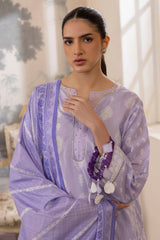 Zellburry Shirt Shalwar Dupatta - 1607 Essential Summer Lawn Collection 2024