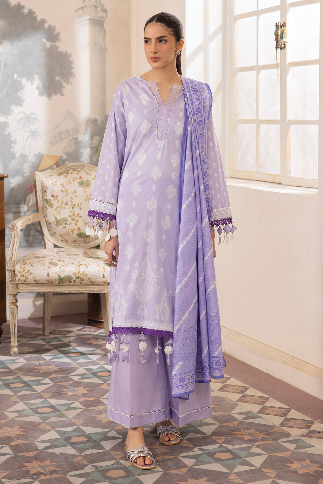 Zellburry Shirt Shalwar Dupatta - 1607 Essential Summer Lawn Collection 2024