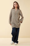 Zeen Woman WWT14139 Greyish Olive Lawn Prets 2024