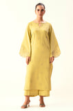Zeen Woman WZM24304 Lime Yellow Lawn Prets 2024