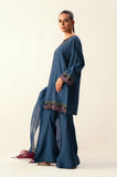 Zeen Woman WZM34312 Peacock Blue Lawn Prets 2024