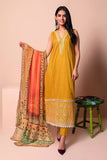 B22111 Yellow Khaadi Online Spring Summer 2022