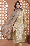 Khaadi Cambric | Embroidered | Fabrics 3 Piece BCA240402 Beige Signature Collection 2024