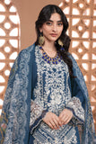 Khaadi Cambric | Embroidered | Fabrics 3 Piece BCA240406 Navy Signature Collection 2024