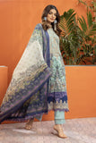 Khaadi Cotton Satin | Embroidered | Fabrics 3 Piece BCS240107 L Blue Signature Collection 2024