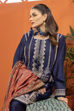 Khaadi Dull Raw Silk | Embroidered | Fabrics 3 Piece BDS240103 Navy Signature Collection 2024